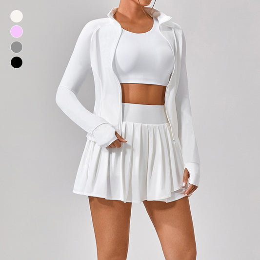 Summer rápido seca transpirable transpirable enfriamiento + faldas deportivas set de 2 piezas