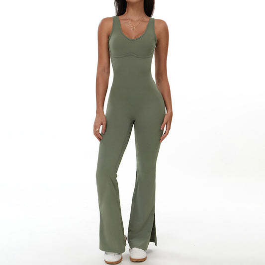 backless Wide straps and sleeveless jumpsuits