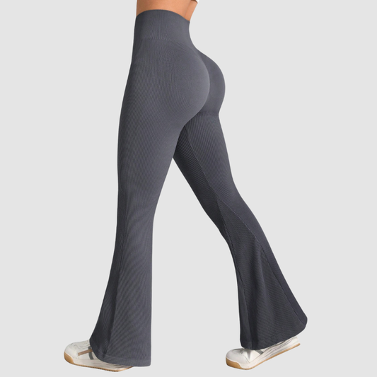 Wholesale striped breathable shaping flared pants