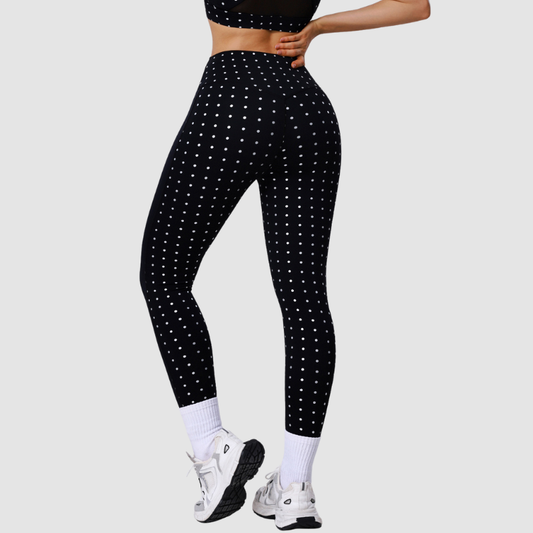 Wholesale high-waisted polka dot leggings