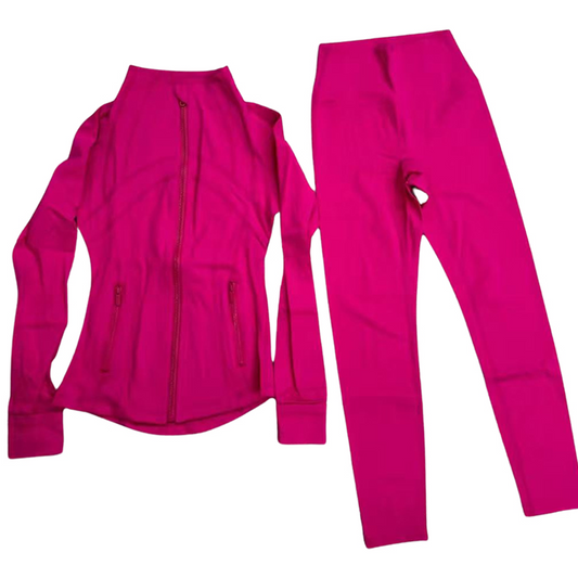 Nackte Nude Running Fitness Reißverschluss Ständer Kragen Sportjacke Set