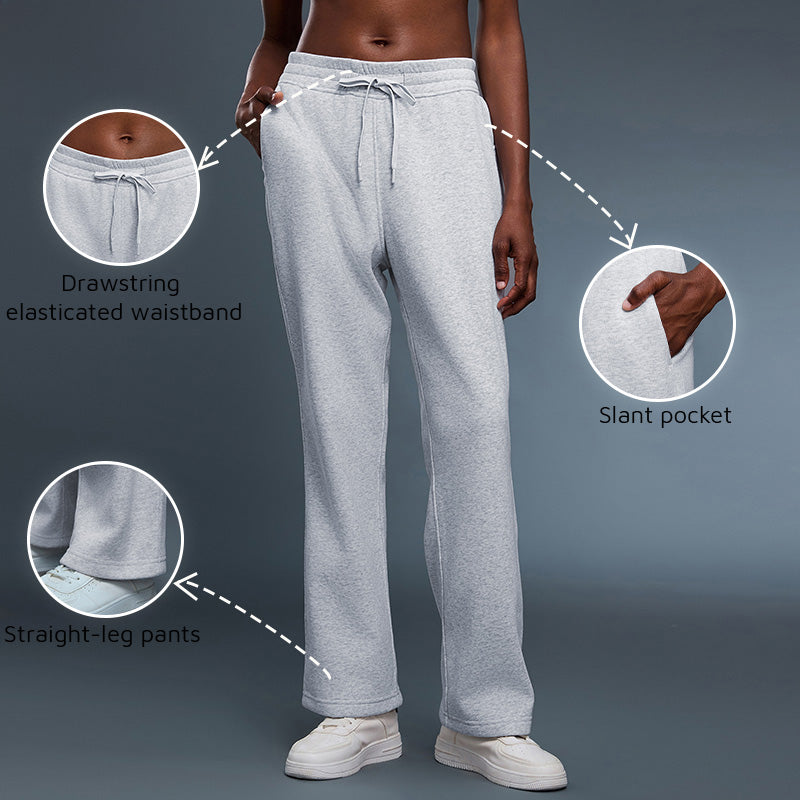 Fleece-Lined Thickened Straight Leg Pants