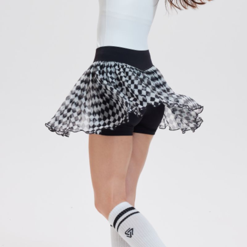 polo-v mesh a-line tennis dress set