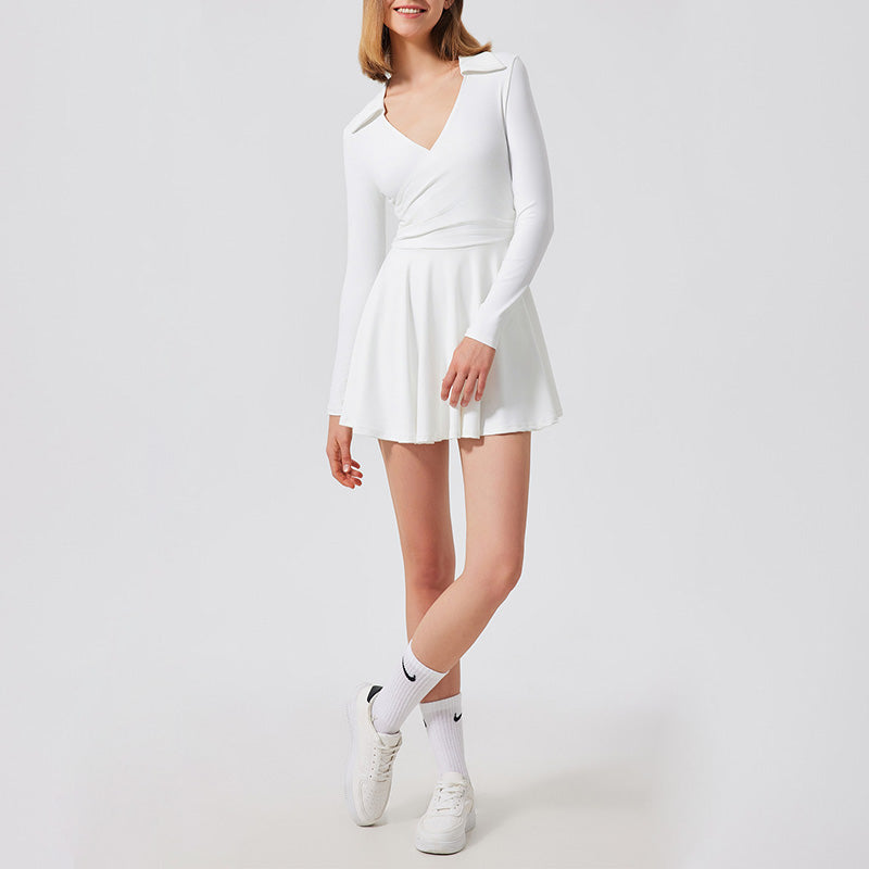 Long sleeve A-line Golf And Tennis Dress – Wonderxfans
