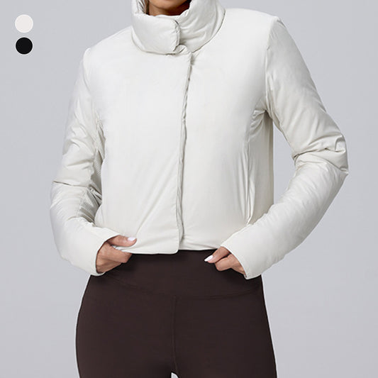 Stand Collar Warm Light Slim Fit Sport Yoga Baumwolljacke