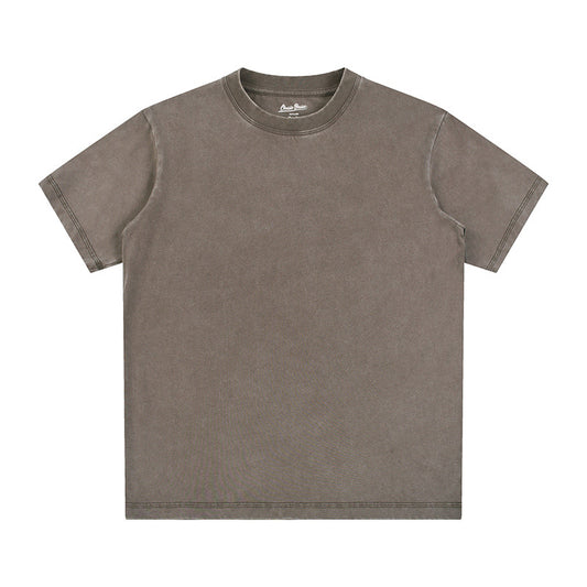 Vintage Fitness Round neck Short Sleeved T-shirts