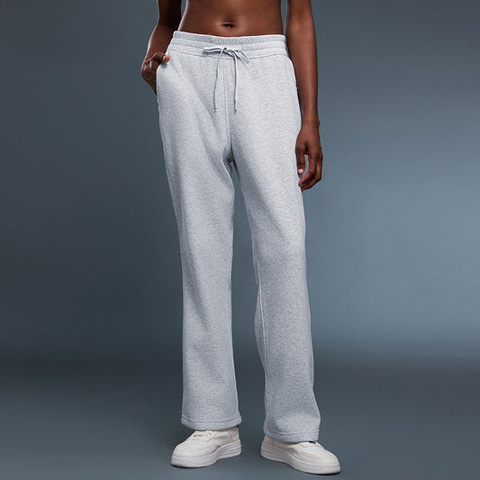 Fleece-Lined Thickened Straight Leg Pants