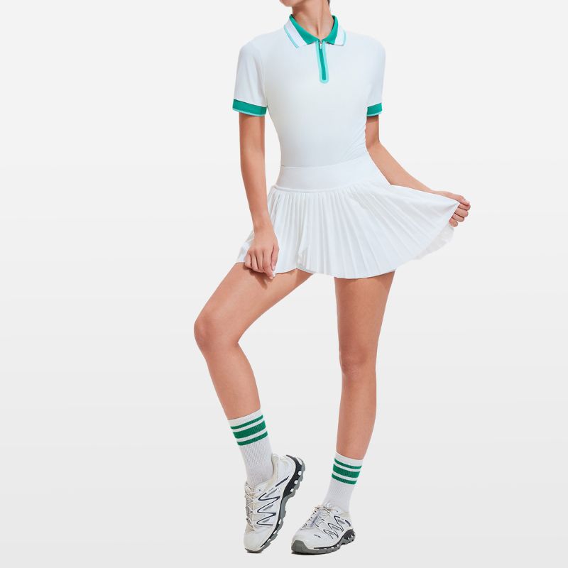 Polo-V A-Line pleated Skort Set