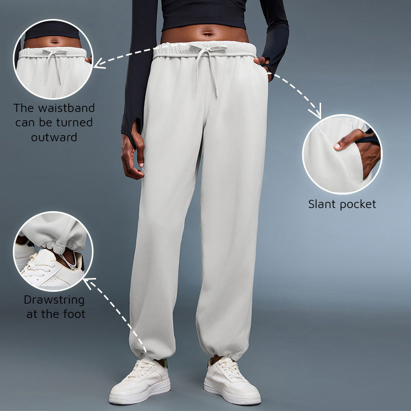 Fleece-Lined Straight Leg Pants