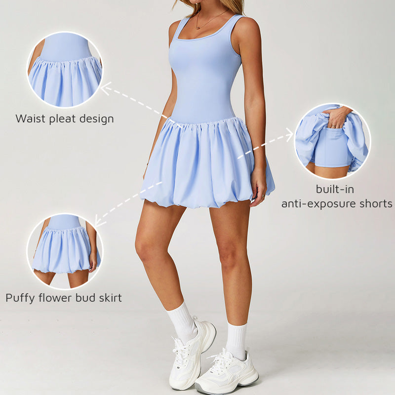 Sports dress anti-exposure outdoor running fitness tennis dress