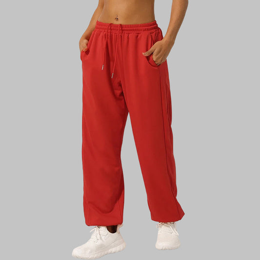 Loose Fit Drawstring Joggers with Tapered Cuffs