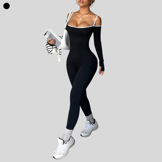 Off-shoulder jumpsuit