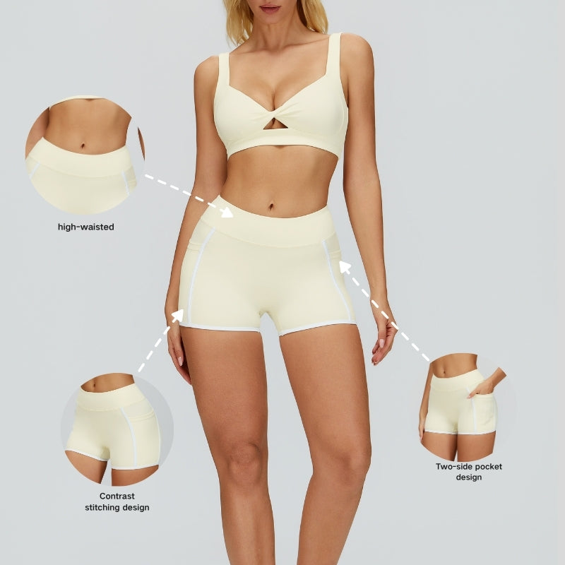 Contrasting Yoga Fitness Shorts