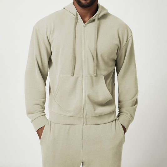 Sweat-shirt pour hommes à capuche à capuche à capuche pour la fermeture à glissière