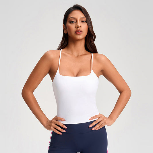 Wholesale elastic open-back tank top
