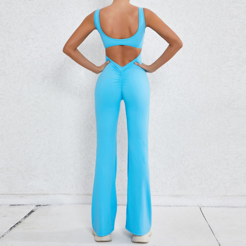 Back buttocks lift exercise fitness jumpsuit
