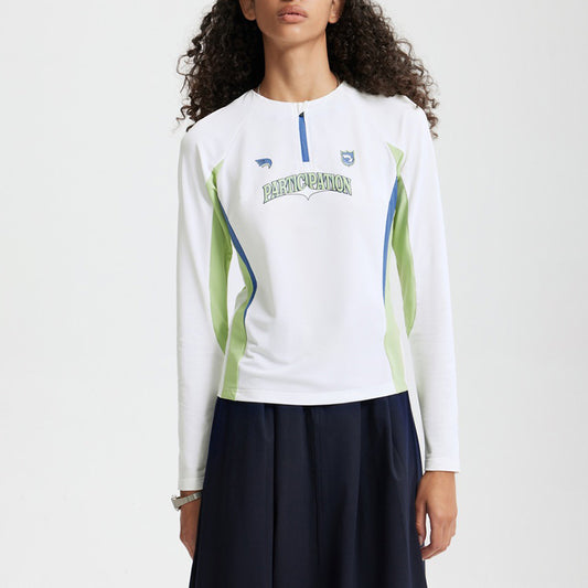 Top a maniche lunghe per cicli ad alta elastica con fit