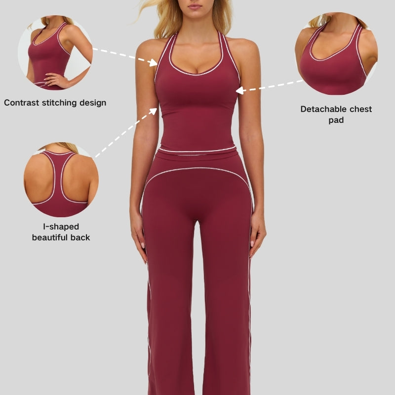 Contrasting racerback tank top