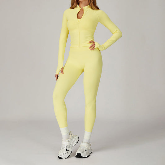Snug-Fit Jacket + Butt-Lifting Leggings 2-Piece Set