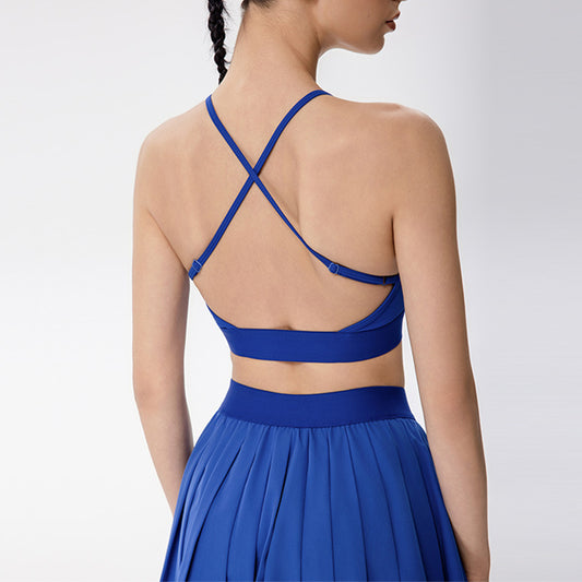 Cross-back and Thin straps sports bra