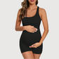 Pregnant women's yoga shorts and sports bra two-piece set