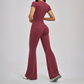 Wholesale Round Neck Short Sleeve Tank Top+High Waist pants 2-piece Set