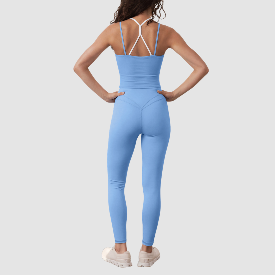 Wholesale Women's 2-Piece Yoga Lounge Set – Padded Cami & Wide-Leg Pants