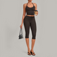 Wholesale Women's Halter Neck Yoga Set – High Elasticity Capri Pants Fitness Activewear