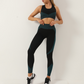 Yoga pants + seamless zip sports bra two-piece set
