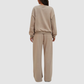 Wholesale loose round neck sweatshirt + loose sweatpants