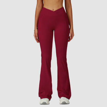 Wholesale women's solid color flared pants
