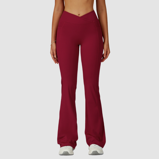 Wholesale women's solid color flared pants | Wonderxfans bulk activewear