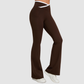 Wholesale cross waistline Flare Yoga Pants | Wonderxfans bulk activewear