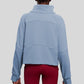 Half-Zip Stand Collar Fleece Sweatshirt