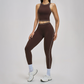 Wholesale Color Block Yoga Halter Vest + legging 2-Piece Set