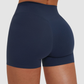 Wholesale solid color high-waisted tight shorts