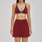 Naked and beautiful back bra + anti glare two-piece skirt 2-piece set