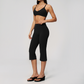 Wholesale Women's High-Impact Sports Bra & Capri Pants Yoga Set with Chest Pad