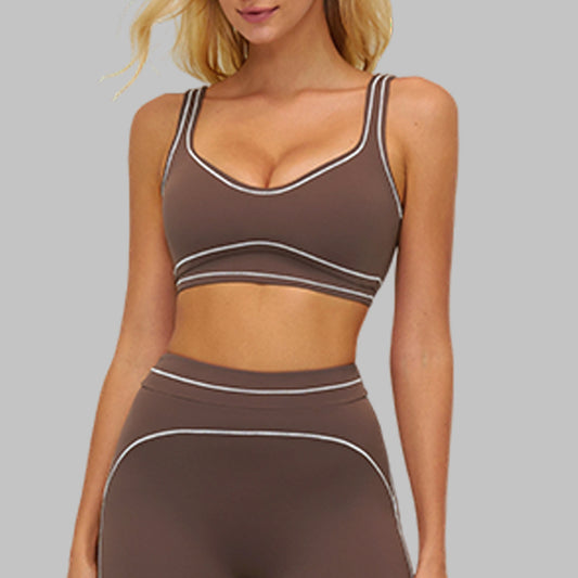 Wholesale Contrasting bra with removable bra | Wonderxfans bulk activewear
