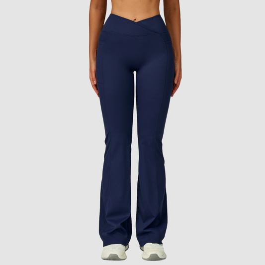Wholesale women's solid color flared pants | Wonderxfans bulk activewear