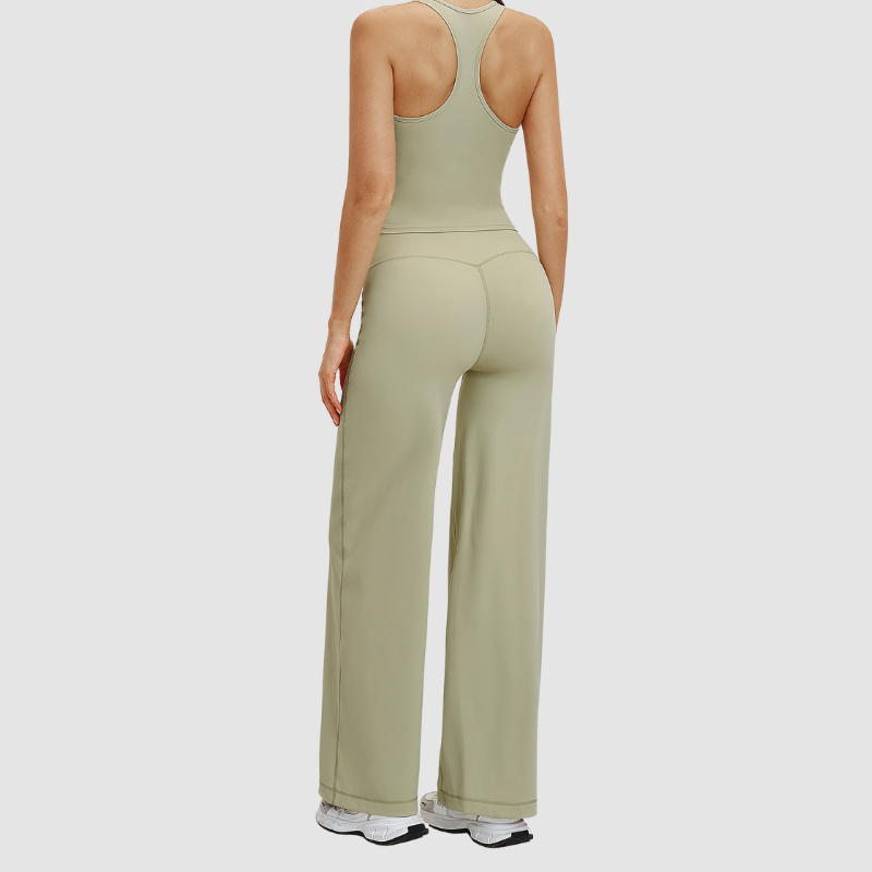 Wholesale Racerback Tank Top + Loose Wide-Leg Pants