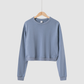 Wholesale solid color cotton short round neck sweatshirt