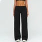 High-waisted loose wide-leg pants