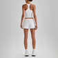 Wholesale Naked-Feel Racerback Sports Bra & High-Waist Biker Shorts Set – Sculpting Yoga 2-Piece