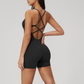 Wholesale cross back and hip lifting jumpsuit