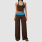 Wholesale Women’s Halter Contrast Yoga Set – Tank & Long Pants