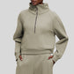 Half-Zip Stand Collar Fleece Sweatshirt