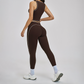 Wholesale Color Block Yoga Halter Vest + legging 2-Piece Set
