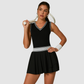 Wholesale contrasting one-piece ruffled tennis skirt