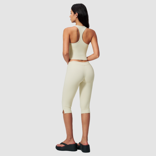Wholesale Women's I-shape back Vest + Mid-Length Shorts Set - Butt-Lifting Yoga Gym Activewear